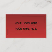 Aangepaste logo naam minimalistische moderne profe visitekaartje (Voorkant)