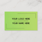 Aangepaste logo naam minimalistische moderne profe visitekaartje (Voorkant)