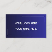 Aangepaste logo naam minimalistische moderne profe visitekaartje (Voorkant)