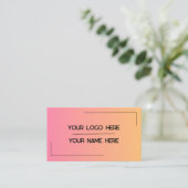 Aangepaste Logo Naam Minimalistische Moderne Profe Visitekaartje (Staand voorkant)