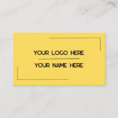 Aangepaste Logo Naam Minimalistische Moderne Profe Visitekaartje (Voorkant)