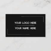 Aangepaste logo naam minimalistische moderne profe visitekaartje (Voorkant)