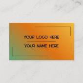 Aangepaste logo naam minimalistische moderne profe visitekaartje (Voorkant)