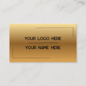 Aangepaste logo naam minimalistische moderne profe visitekaartje (Voorkant)
