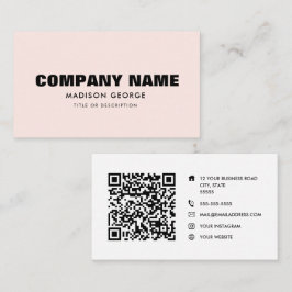 Aangepaste logo naam moderne minimalistische QR-co Visitekaartje