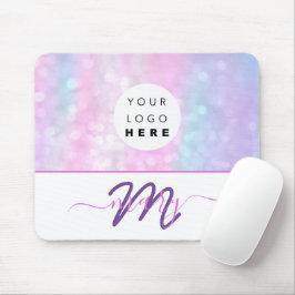 Aangepaste Logo Naam Monogram Holograaf Unicorn Pi Muismat