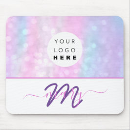 Aangepaste Logo Naam Monogram Holograaf Unicorn Pi Muismat