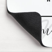 Aangepaste Logo naam Monogram Minimale zwart-wit Muismat (Hoek)