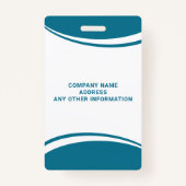 Aangepaste Logo Naam Professionele Vrijwilliger ID Badge (Achterkant)