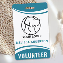 Aangepaste Logo Naam Professionele Vrijwilliger ID