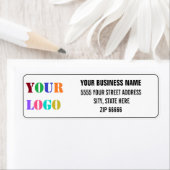 Aangepaste logo naam retouradres labels voorbeeld (Insitu)