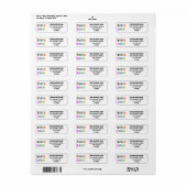 Aangepaste logo naam retouradres labels voorbeeld (Full Sheet)