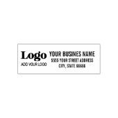 Aangepaste logo naam retouradres zelfinktende stempel (Design)