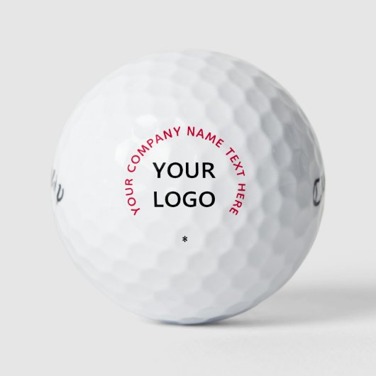 Aangepaste Logo Naam Tekst Info Uw stempels Golfba Golfballen (Voorkant)