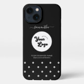 Aangepaste Logo Naam Tekst Modern Bedrijf iPhone Hoesje (Achterkant)