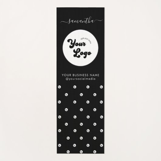 Aangepaste Logo Naam Tekst Modern Bedrijf Yogamat (Voorkant)