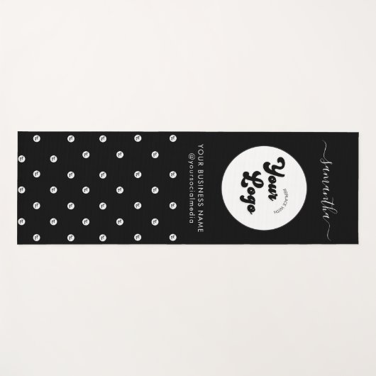 Aangepaste Logo Naam Tekst Modern Bedrijf Yogamat (Voorkant (horizontaal))