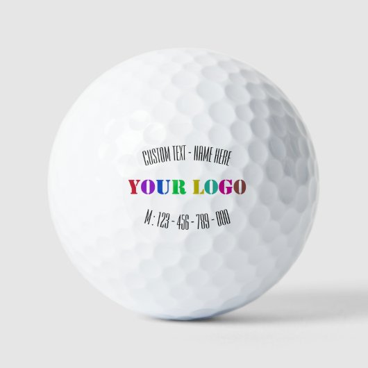 Aangepaste Logo Naam Tekst Telefoon Golf Balls Pro Golfballen (Voorkant)