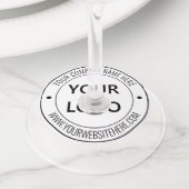 Aangepaste logo naam tekst Uw bedrijf Wijn glas la Wijnglaslabel (Dichtbij)