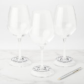 Aangepaste logo naam tekst Uw bedrijf Wijn glas la Wijnglaslabel (Set)