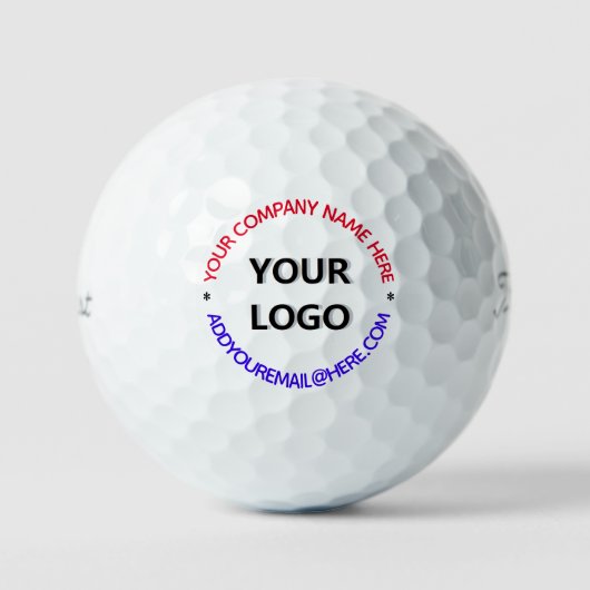 Aangepaste Logo Naam Tekststempels Golfballen Voor (Voorkant)