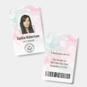 Aangepaste Logo Naam van de Fotobalk werknemer Badge (Voor- en achterkant)