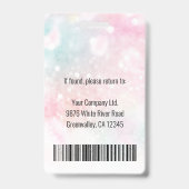 Aangepaste Logo Naam van de Fotobalk werknemer Badge (Achterkant)