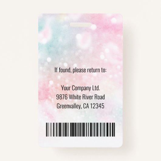 Aangepaste Logo Naam van de Fotobalk werknemer Badge (Achterkant)