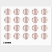 Aangepaste Logo naam Web Roos Gold Bedankt Chic Bl Ronde Sticker (Vel)
