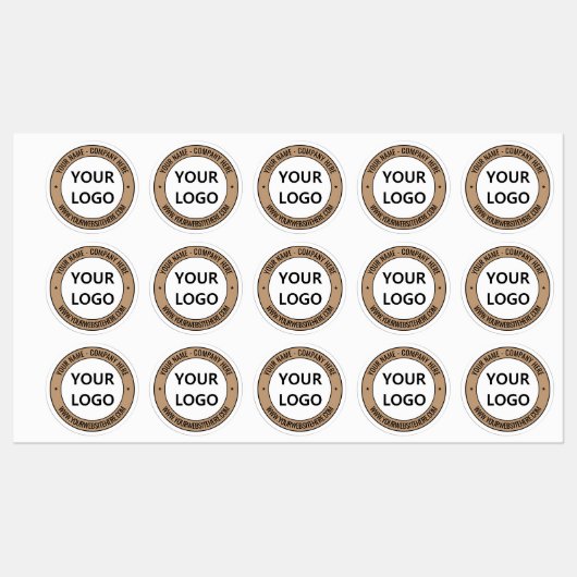 Aangepaste Logo Naam Website Aangepaste kleuren St Labels (Vel)