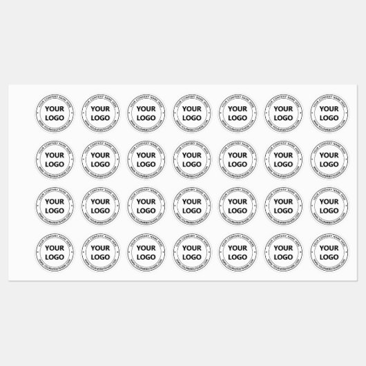 Aangepaste Logo Naam Website Bedrijfslabels Sjablo Labels (Vel)