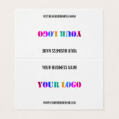 Aangepaste Logo-naam Website Business Card Templat Visitekaartje (Buitenkant ongevouwen)