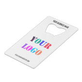 Aangepaste Logo Naam Website Credit Kaart Bottle O Creditkaart Flessenopener (Voorkant Gekanteld)