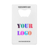 Aangepaste Logo Naam Website Credit Kaart Bottle O Creditkaart Flessenopener (Achterkant)