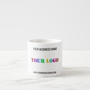 Aangepaste Logo Naam Website Espresso Cup Kop