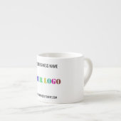 Aangepaste Logo Naam Website Espresso Cup Kop (Voorkant rechts)