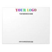 Aangepaste Logo naam Website Gepersonaliseerd Noti Notitieblok (Voorkant)
