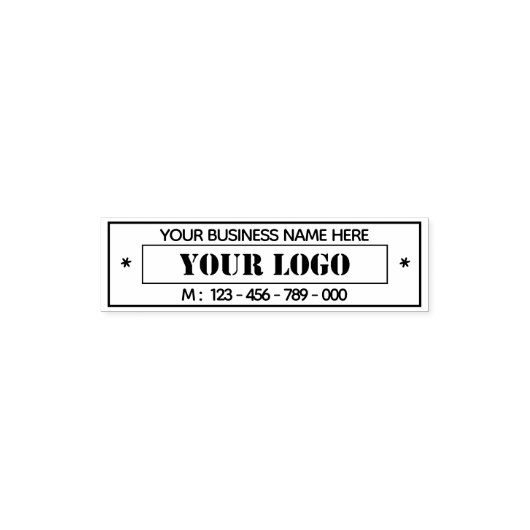 Aangepaste logo naam website gepersonaliseerd spec zelfinktende stempel (Design)