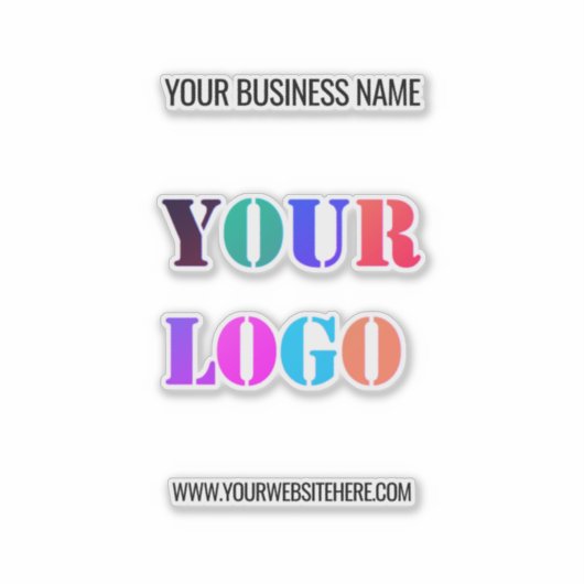 Aangepaste Logo Naam Website Gepersonaliseerde Sti Sticker (Voorkant)