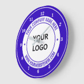 Aangepaste Logo naam Website Kleur op maat - Blauw Grote Klok (Hoek)