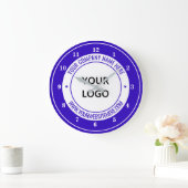 Aangepaste Logo naam Website Kleur op maat - Blauw Grote Klok (Huis)