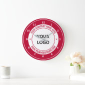 Aangepaste Logo naam Website Kleur op maat - Rood Grote Klok (Huis)
