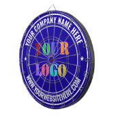 Aangepaste Logo Naam Website - Kleurenbord - Uw kl Dartbord (Voorkant Rechts)