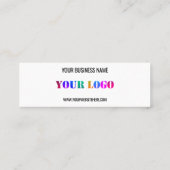 Aangepaste Logo Naam Website Promotie Visitekaartj Mini Visitekaartje (Achterkant)