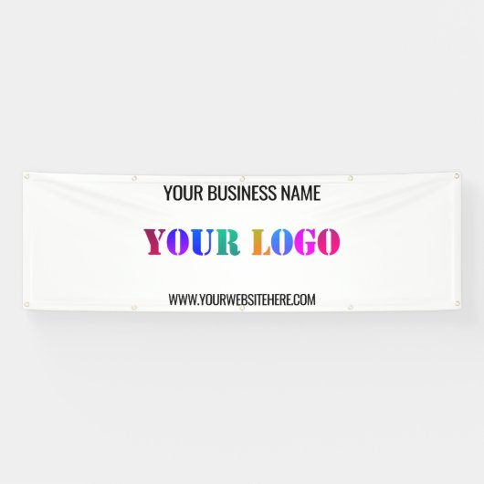 Aangepaste Logo Naam Website Promotiebanner Spandoek (Horizontaal)