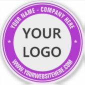 Aangepaste Logo Naam Website Promotiesticker Sticker (Voorkant)