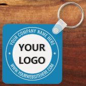 Aangepaste Logo Naam Website Sleutelhanger Promoti (Achterkant)