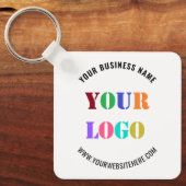 Aangepaste Logo Naam Website Sleutelhanger Promoti (Voorkant)