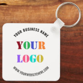 Aangepaste Logo Naam Website Sleutelhanger Promoti (Achterkant)