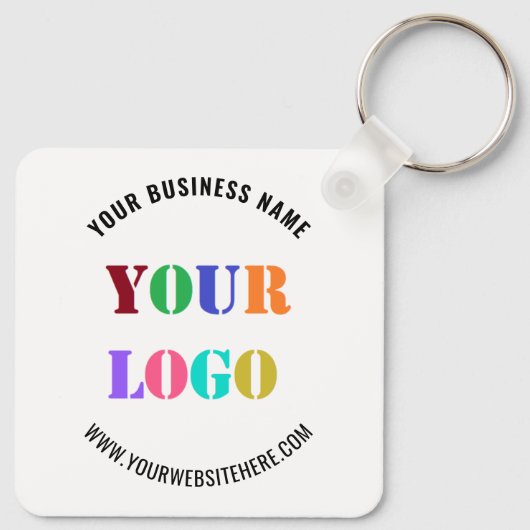 Aangepaste Logo Naam Website Sleutelhanger Promoti (Achterkant)